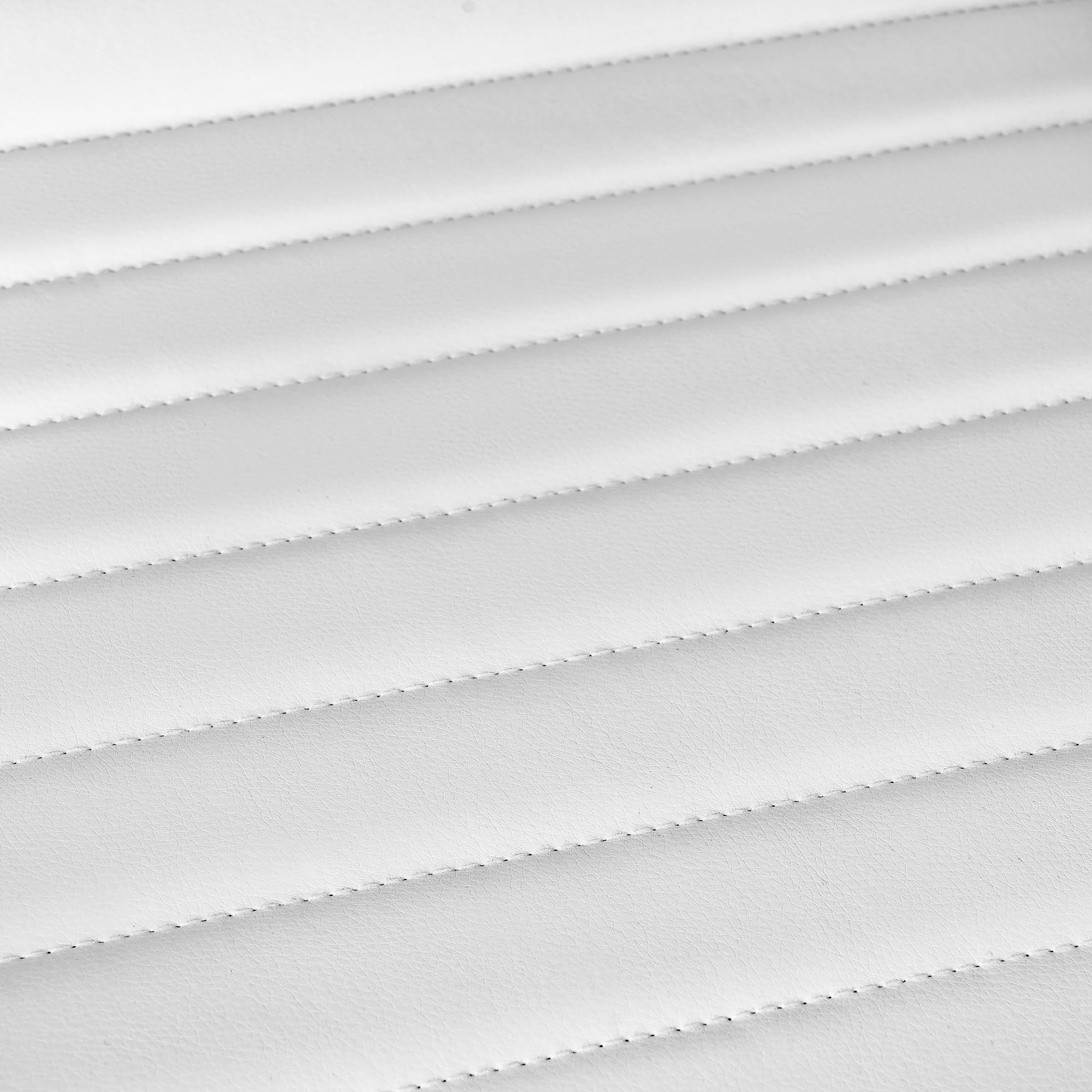T-LOVENDO.ES Silla de Oficina o escritorio Blanca de Diseño Moderno y elegante - Ergonomica y Reclinable - de Piel Cuero Sintetico. Ideal Sala de reuniones