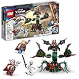 Lego Marvel Attack on New Asgard, Thor Buildable Toy 76207 with Hammer, Stormbreaker and Monster Figure, Love and Thunder Movie Set