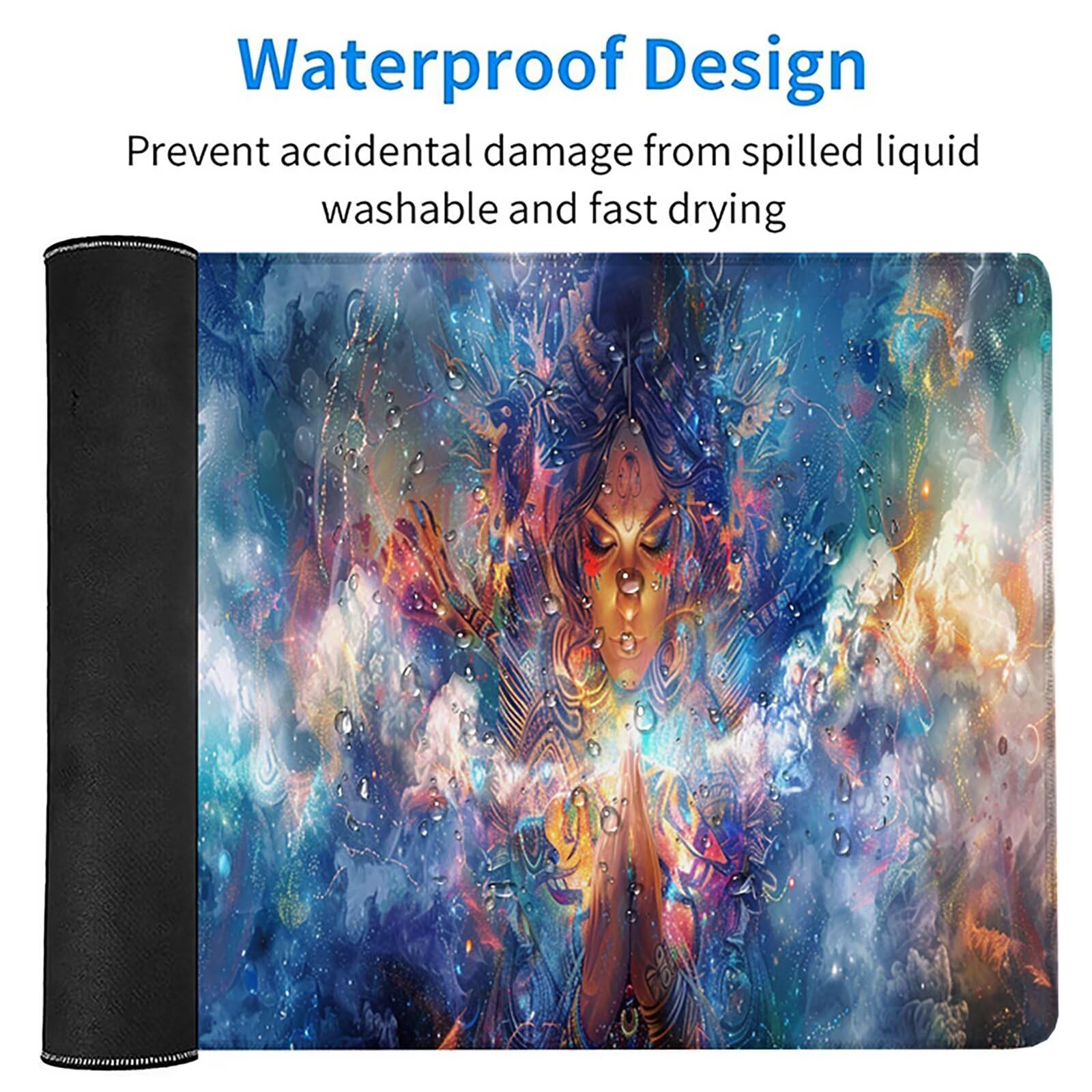 Azul Alfombrilla Ratón XXL 1600x800x3mm, Mujer Grande Mouse Pad 2-3228 | Alfombrilla Ratón Gaming Mejora la Precisión y la Velocidad, Alfombrilla Escritorio para Jugadores de PC, Oficina