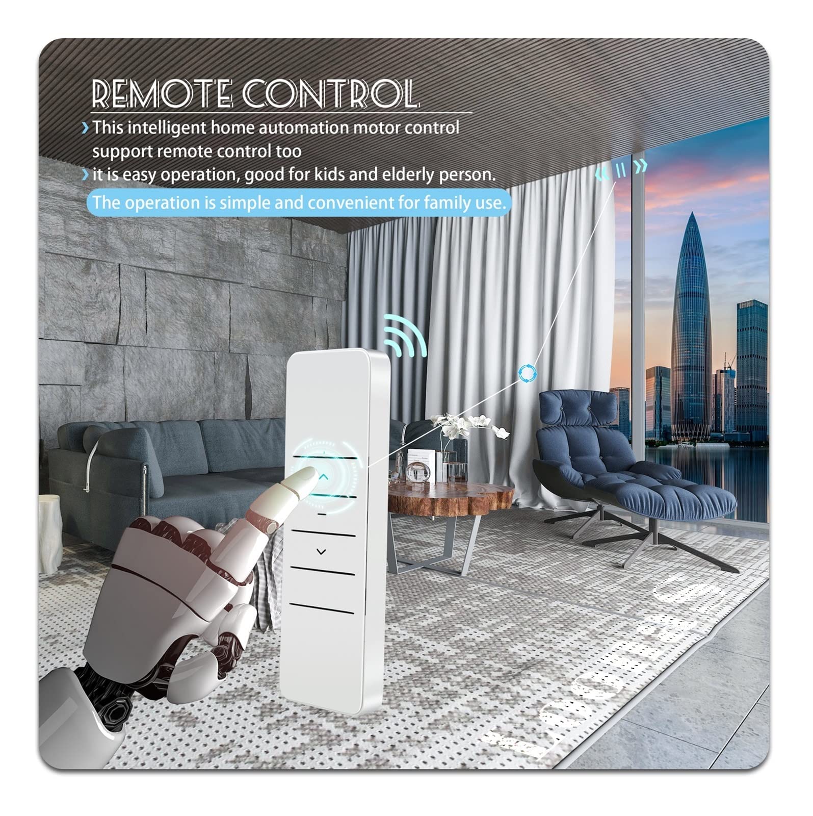 Inteligentna zasłona Tuya WiFi Curtain Motor Track Cornice Smart Home Silnik elektryczny Dostosowane wsparcie Voice Assistant (Size : Motor rail sheer4.2m)