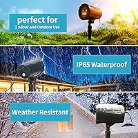 Vista 4 de 2 paquetes de luces de proyector de Navidad con proyección láser al aire libre y control remoto y temporizador adicional – 8 modelos festivos rojos