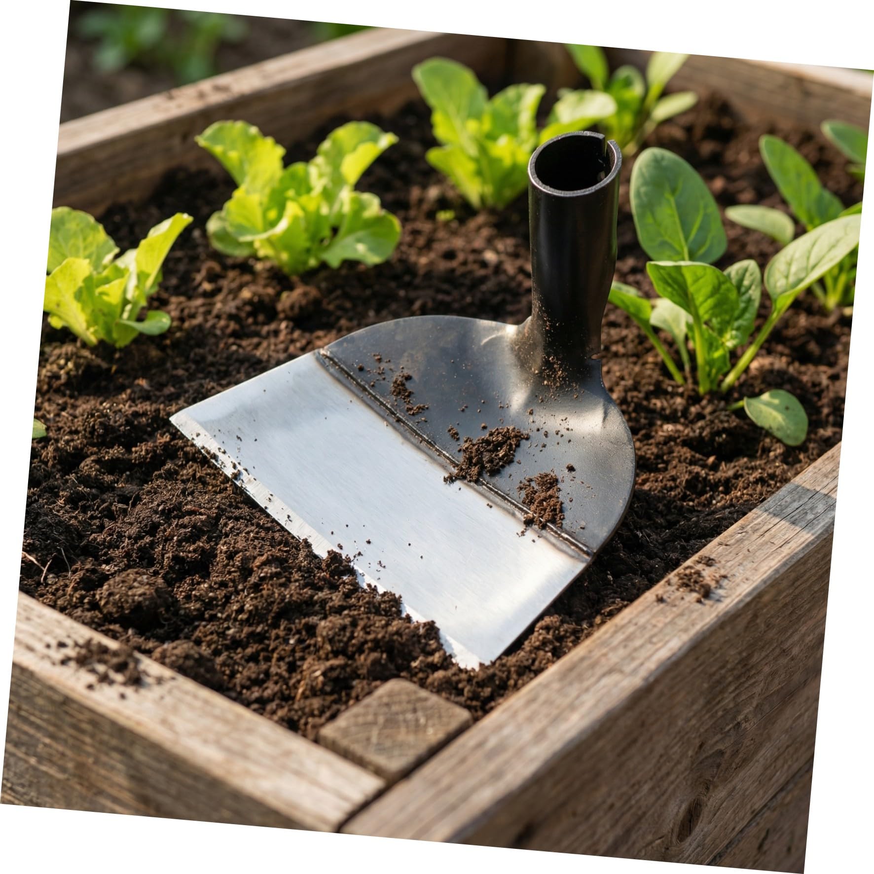 Yardwe Azada Construcción Sólida de Acero Resistente de Jardín para Deshierbe Manual sin Mango, Herramienta Adecuado para Jardineros y Agricultores