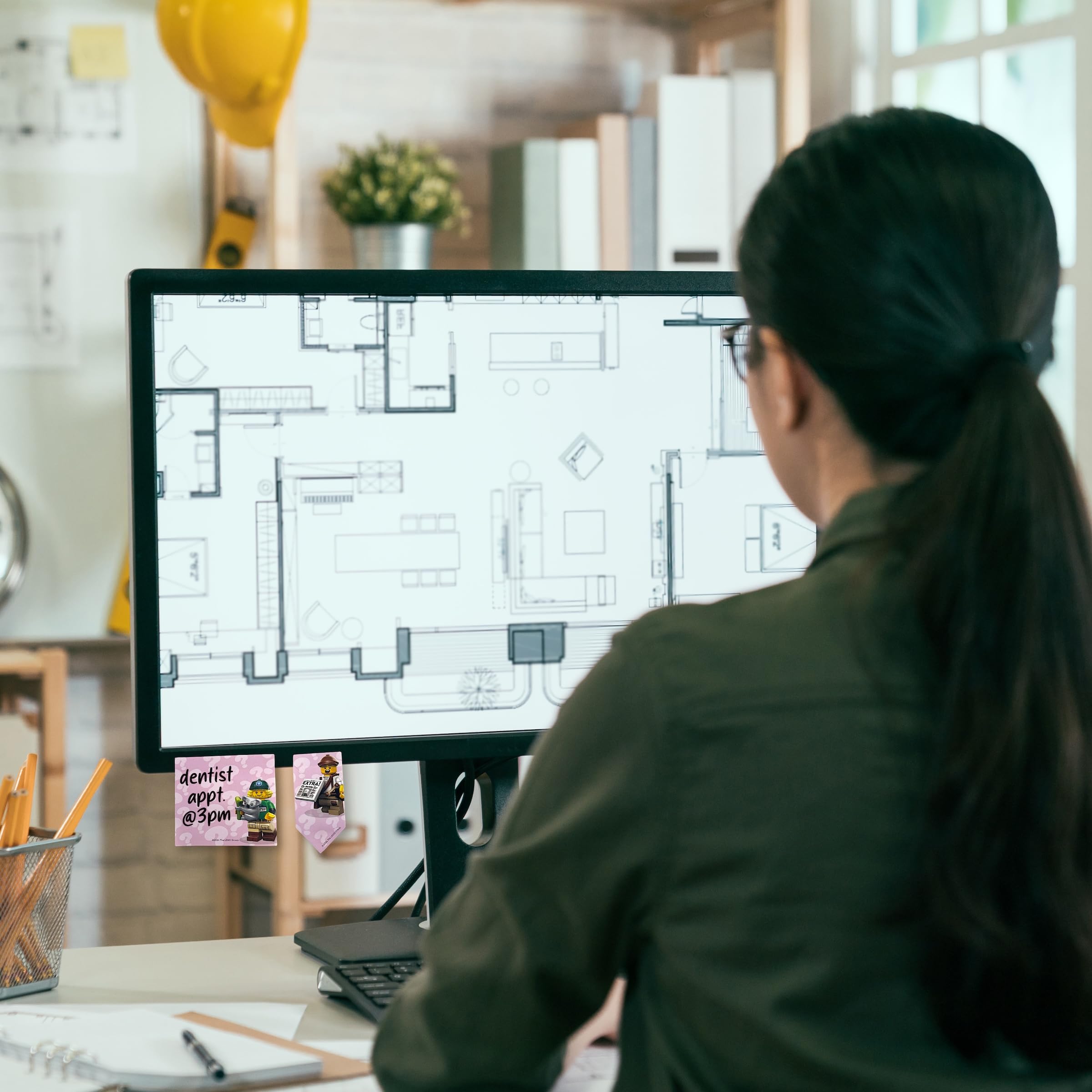 IQ LEGO Minifigure Sticky Notes with LEGO Stationery 10 Pack Gel Pens - Image 5