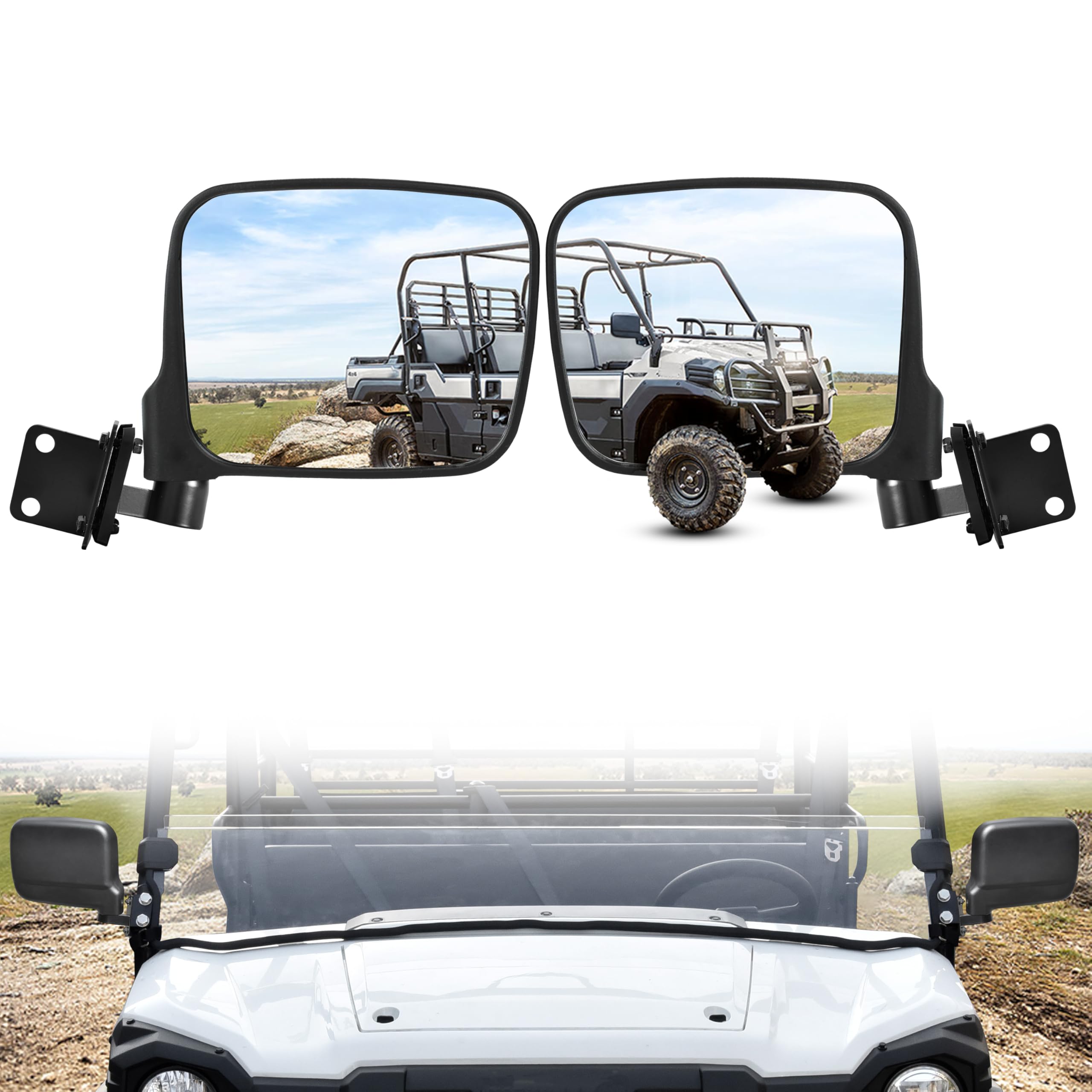 Adjustable High-Definition Rearview Side Mirrors for Kawasaki Mule PRO (2015-2025)
