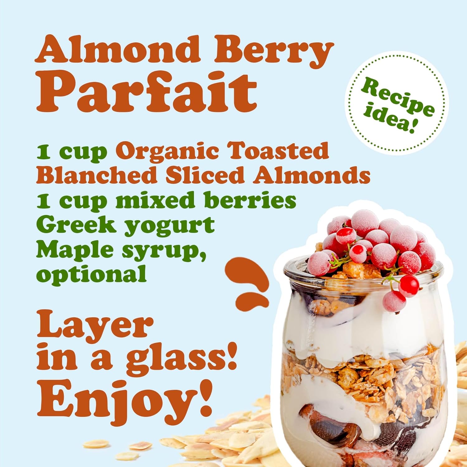 Food to Live - Organic Toasted Blanched Sliced Almonds, 5 Pounds - Unsalted & Dry Roasted, Premium Non-GMO Almond Nuts, Perfect for Salads, Snacks, Baking and Crunchy Topping