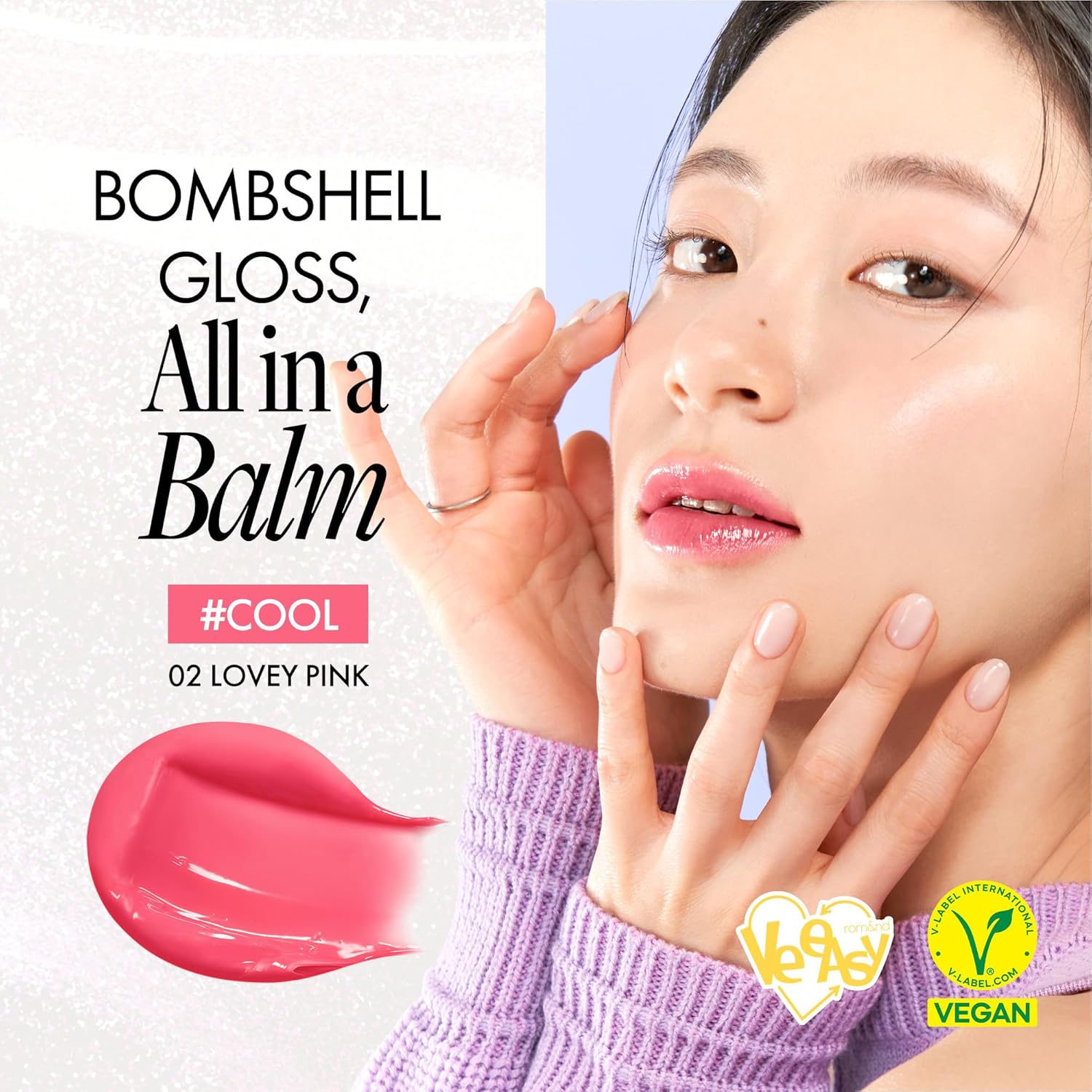 Glasting Melting Balm - High-Shine, Hydrating Tinted Lip Balm - Buildable Gloss & Vegan Formula - Korean Glossy Lip Balm with Shea Butter 0.12 oz (#02 Lovey Pink) - Image 2