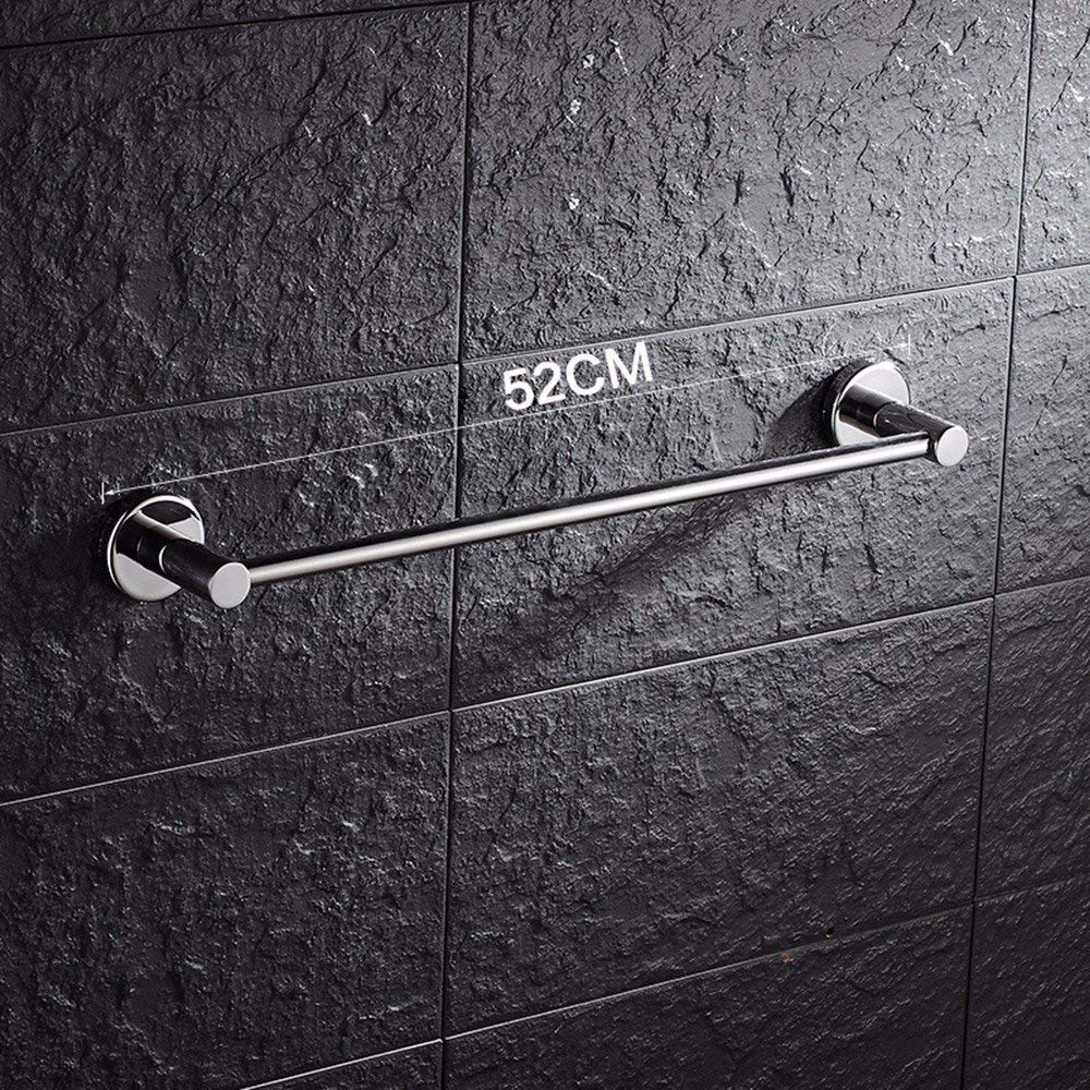 Bathroom fixed towel rack Towel Rack Bath Wall Mounted Towel Rail Stainless Steel Towel Storage Towel Holder Shelf Multi-Function Rack Towel Bar Single Pole Rack 52Cm