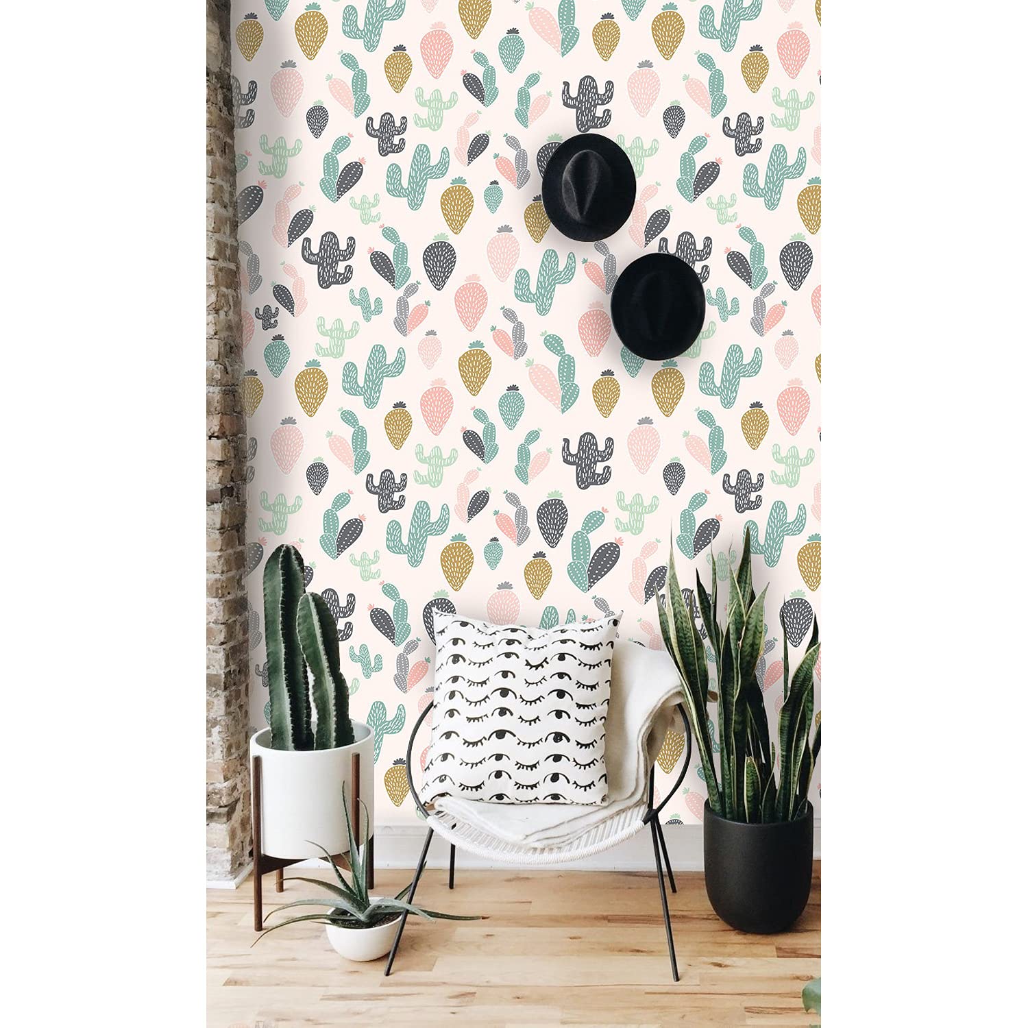 Papier peint latex cactus 152x104cm Coloray pour décoration murale de salon