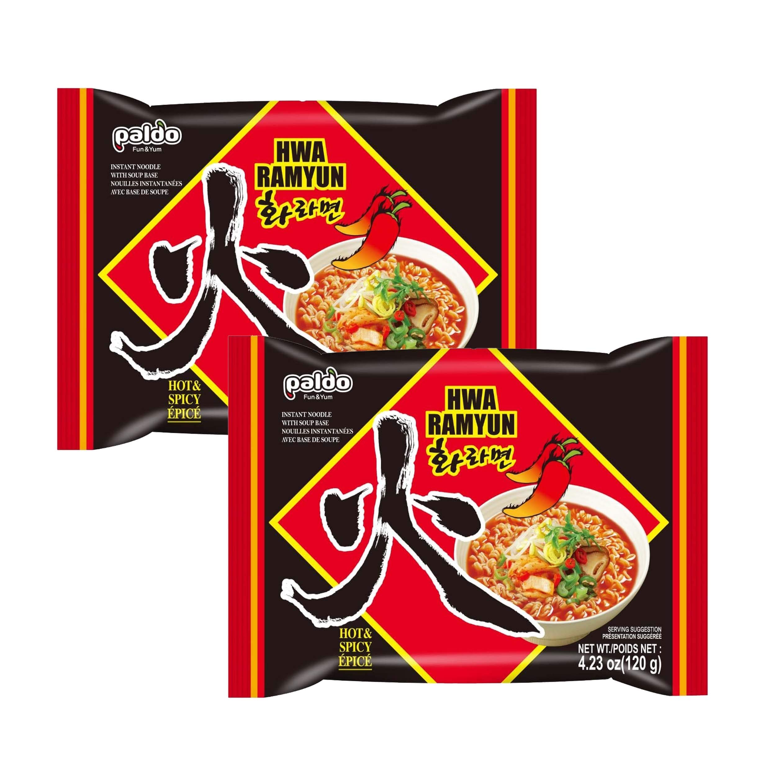 Hwa Ramyun Instant Vegetarian Noodles 240 Grams Pack Of 2 (120G X 2)