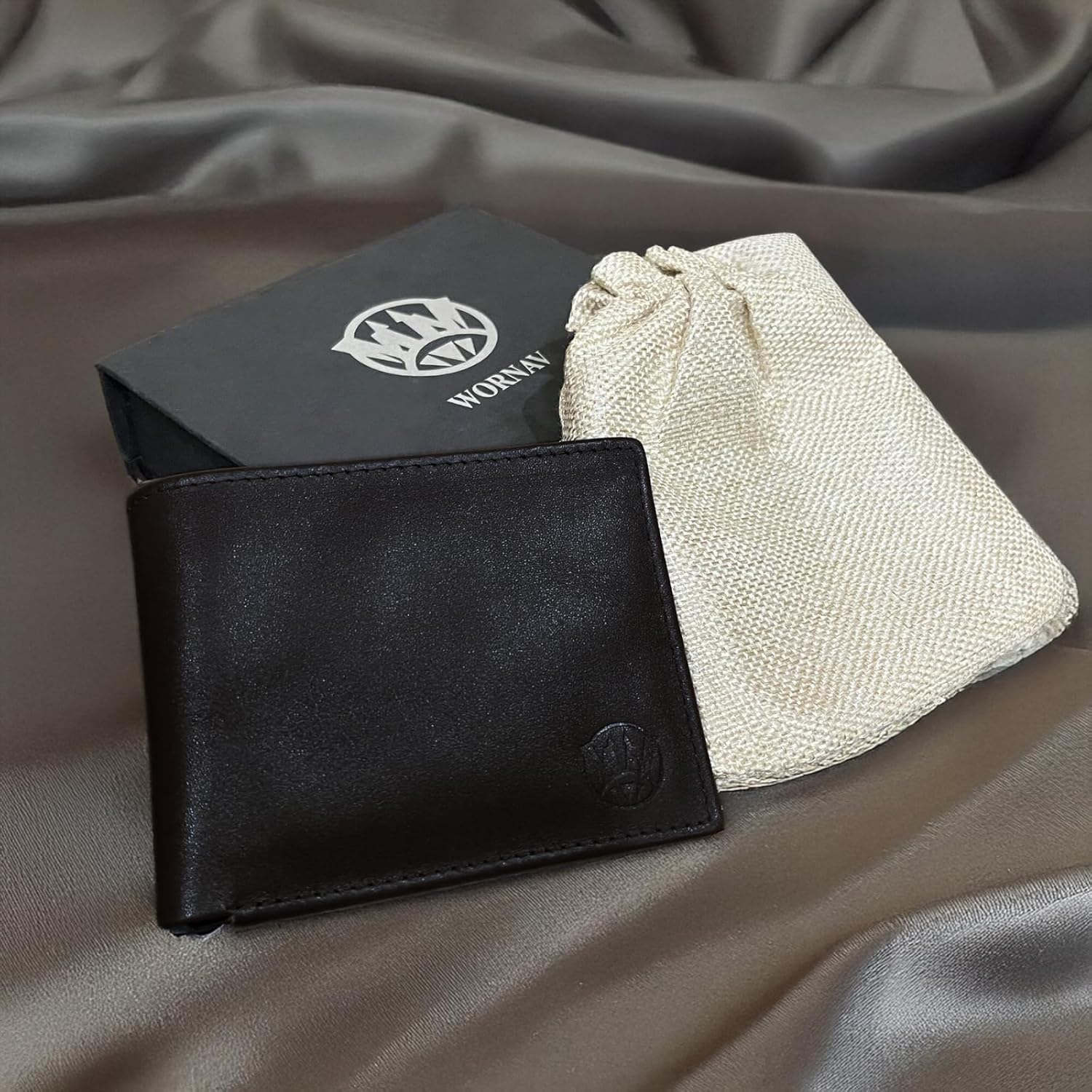 Premium and Top Grain Leather Wallet for Men, RFID Blocking, Extra Capacity Bifold Wallet with 2 ID Windows, Durable and Ultra Strong Stitching, Billfold with 8 Card Slots, Gift Box Included for Him - Image 4