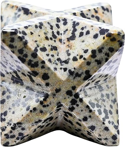 Miniatura 106 de Amazing Gemstone Larvikite Merkaba Crystal – Estrella de Merkaba metafísica de 1 pulgada para meditación – Cristal tetraedro energético y piedras