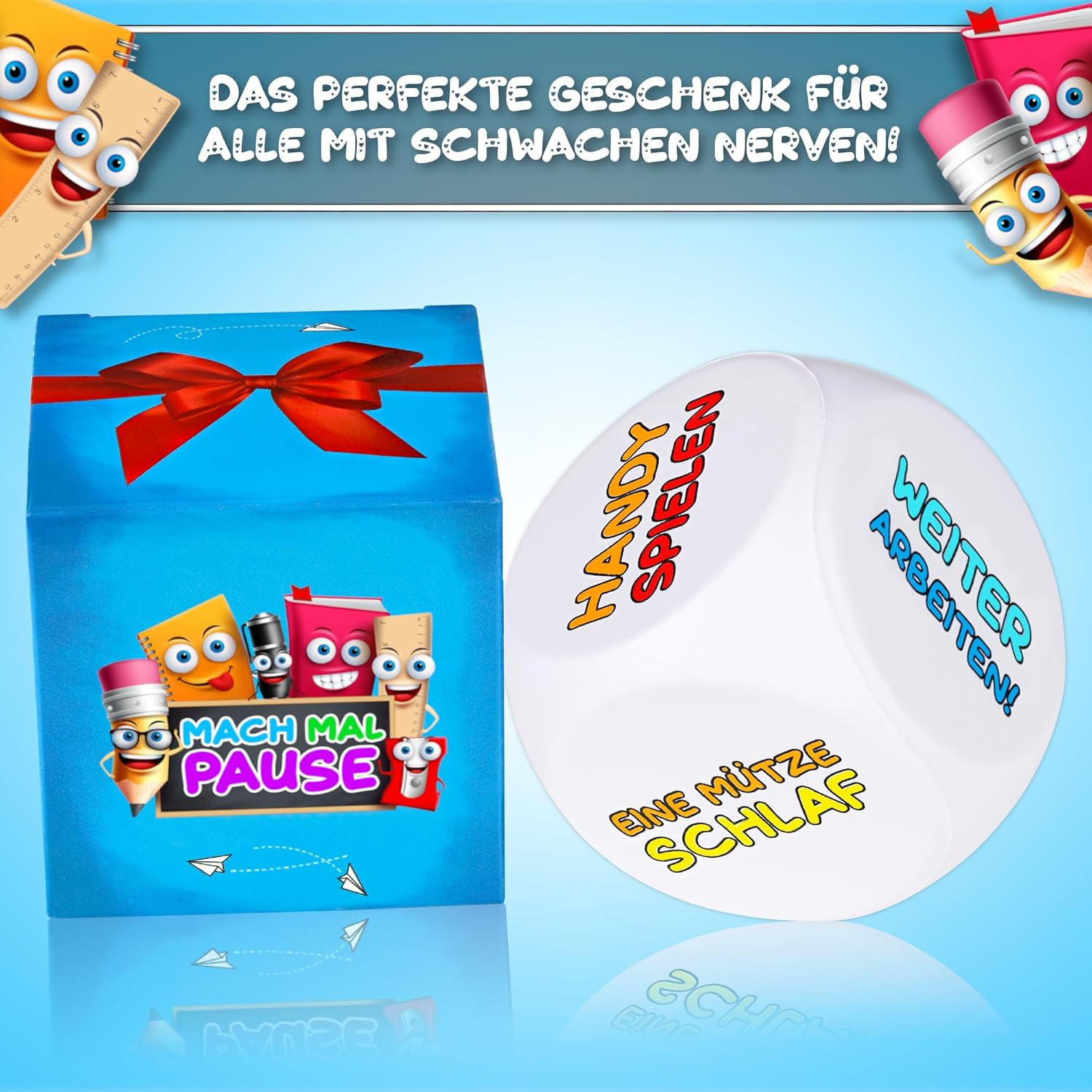 MACH MAL PAUSE® Anti Stress Würfel - Buntes Stressabbau Spielzeug Photo 2