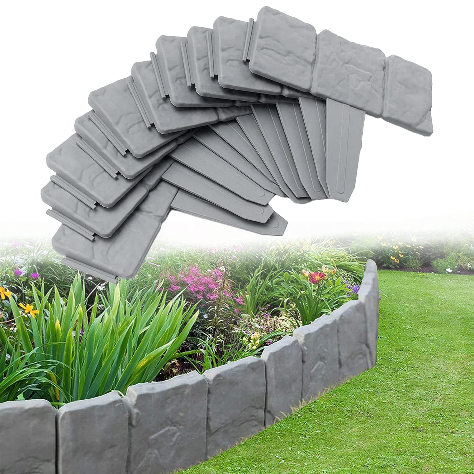 Garden Edging Border, DIY Decorative Flower Grass Bed Border for