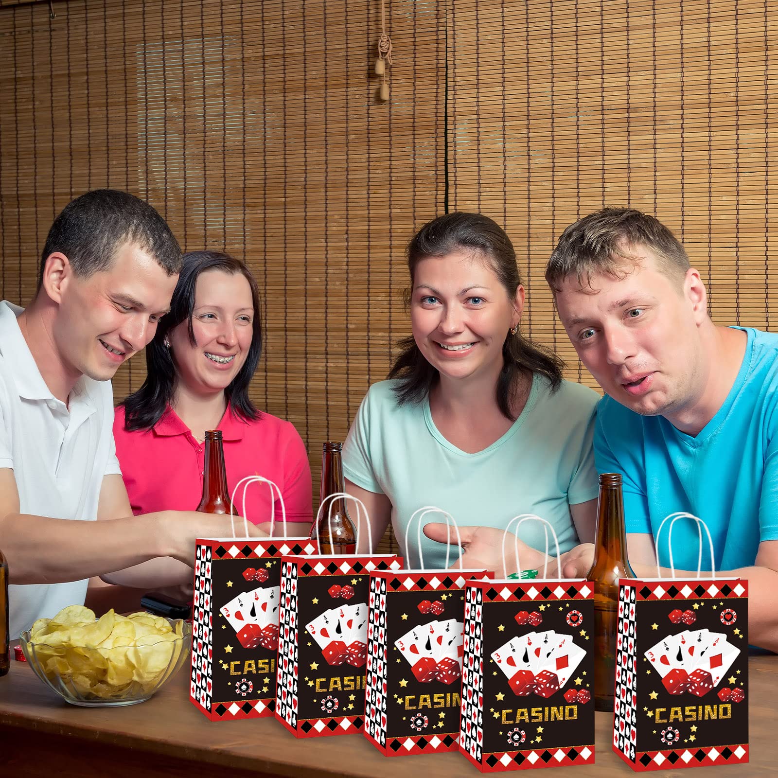 Gift Bag Gisgfim 16 Bolsas De Regalo De Fiesta De Casino De Las Vegas Para  Fiesta De Cumpleaños, Bolsas De Papel, Regalos De Fiesta, Casino De Póquer  Nocturno, Eventos, Suministros De Fiesta,, image size:1600x1600