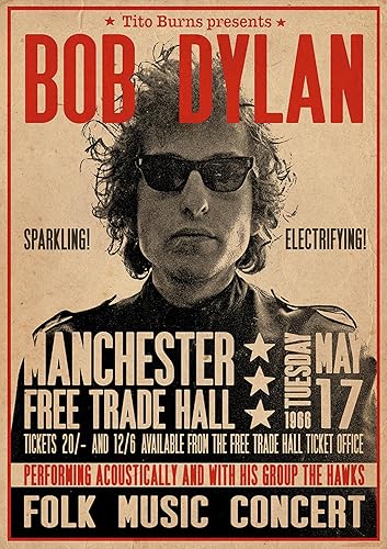 AllPosters Póster de pared Bob Dylan Manchester Free Trade Hall, 23x33