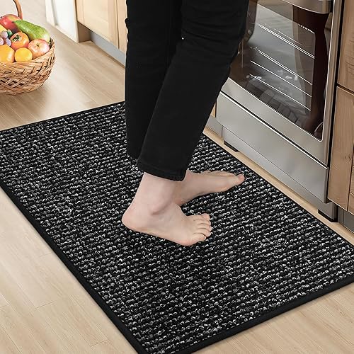 BEQHAUSE Alfombras de cocina de 20 x 32 pulgadas, antideslizantes, para piso, súper absorbentes y resistentes a las manchas, lavables a máquina,