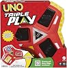 UNO Triple Play Card Game with Card-Holder Unit with Lights & Sounds & 112 Cards, Kid, Teen & Adult Game Night Gift Ages 7 Years & Older, HCC21