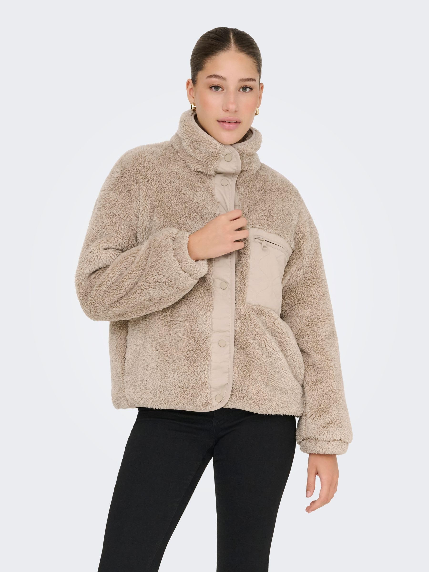 ONLY Female Teddyfell Mantel ONLCONTACT Teddyfell Mantel