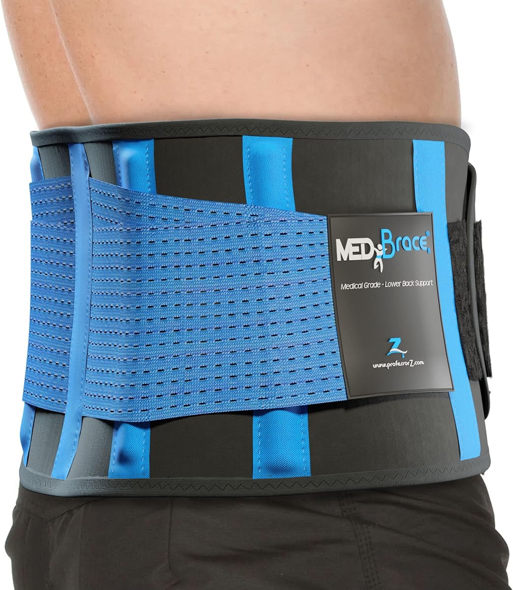 MEDiBrace Ceinture Lombaire de Soutien Orthèse Dorsale Légère et Respirante pour le Soutien mal du dos et le Soulagement de la Douleur du sciatiques pour Homme et Femme