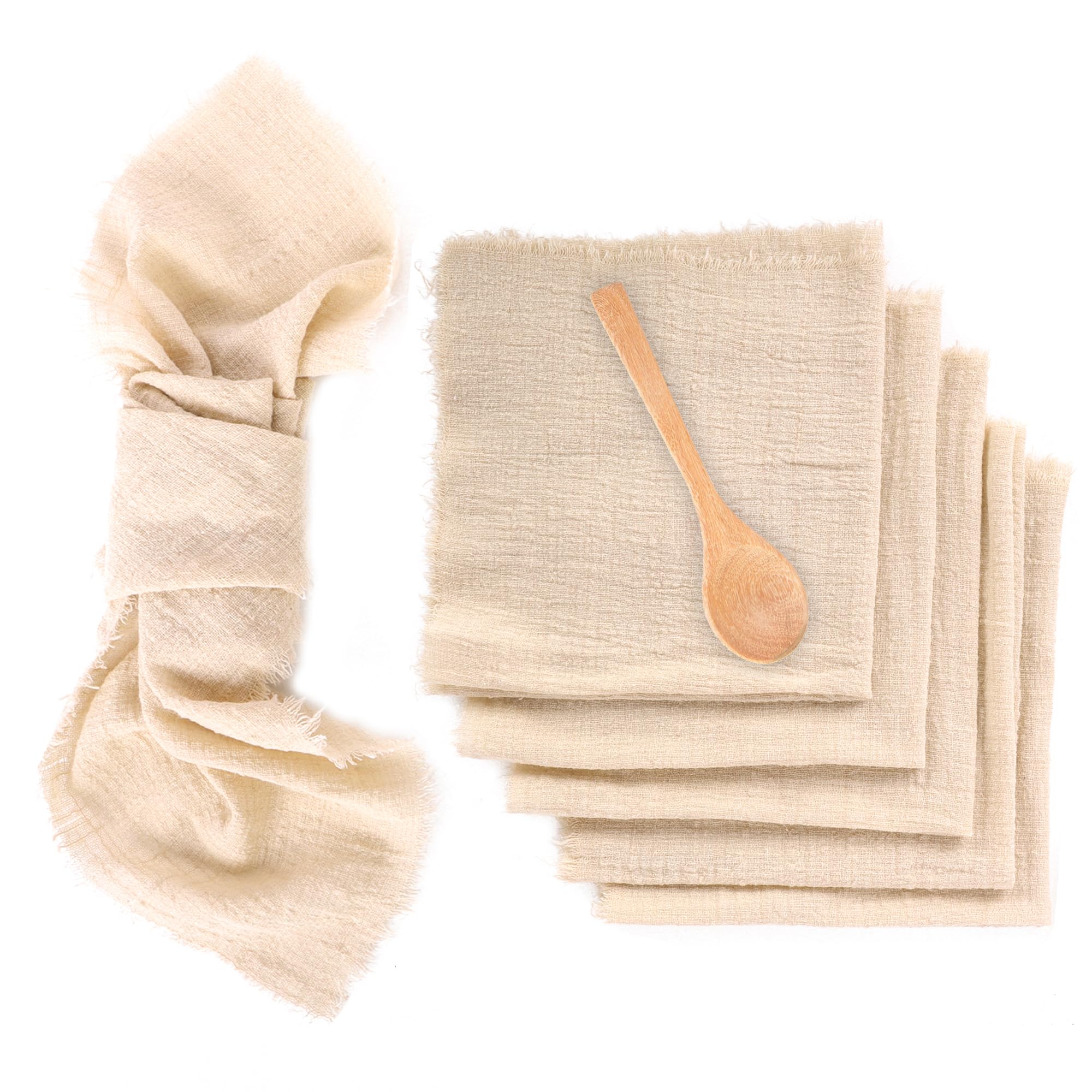 NiCoLa Cotton Napkins, Table Cloth Napkins 6 Pack, Kitchen Dining Table Napkins 100% Cotton Napkins 42x42 cm for Weddings Party Dinner Christmas Daily Use