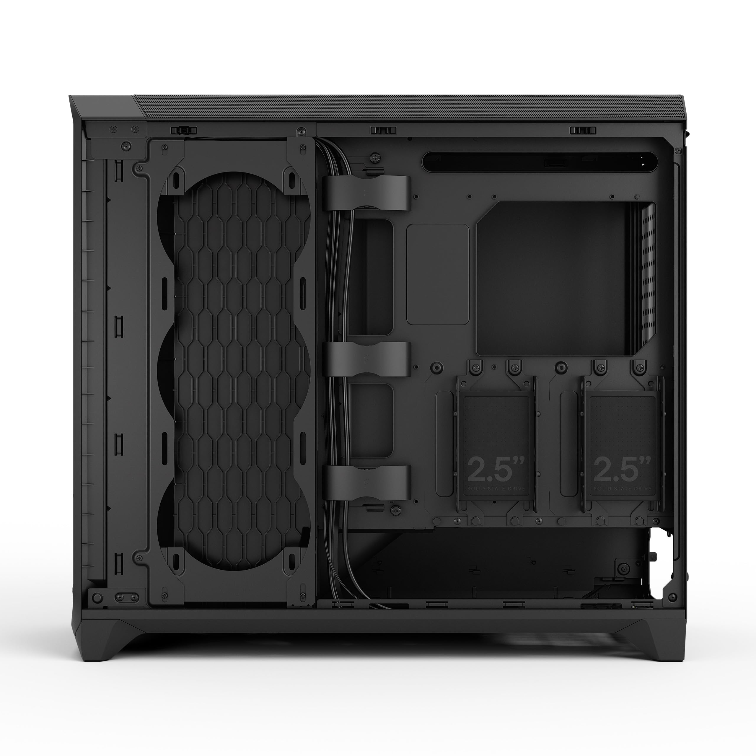Fractal Design Meshify 3 XL Black Solid - Gaming Computer-Gehäuse – Facetten-Mesh-Front – DREI Momentumüfter enthalten – GPUs bis 512mm Länge - E-ATX/ATX/mATX Unterstützung – Bild 6