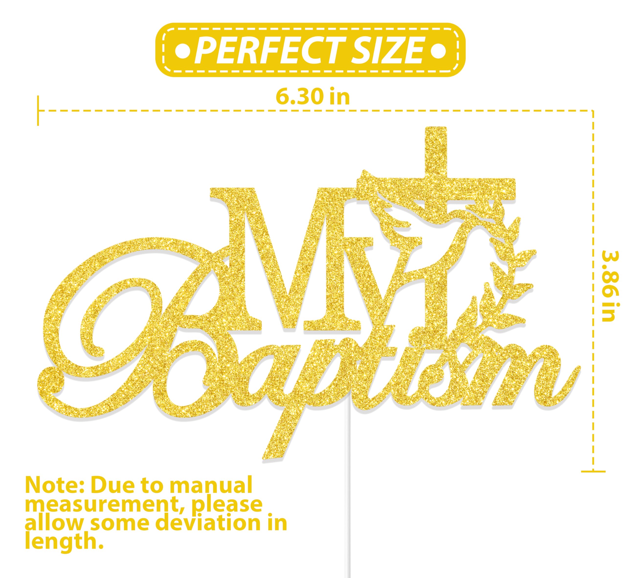 My Baptism Cake Topper, First Holy Communion Baby Shower Decorations, Bless This Child Christening Party Supplies - Image 2