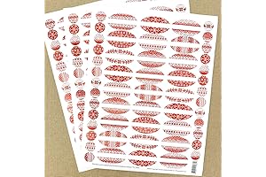 Festive Scandinavian Christmas Red Sweater Oval Waterproof Lip Balm Labels