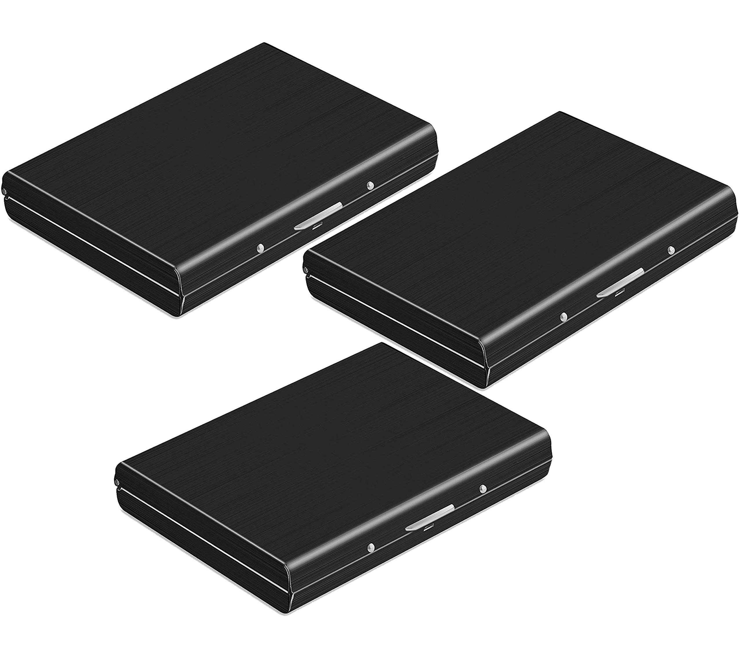 Storite 3 Pack 6 Slots RFID Protected Metal Credit Card Holder Wallet for Men & Women (Black-,9.5 x 6.5 x 1.3 cm) (B07QRNLF84) Amazon Price History, Amazon Price Tracker