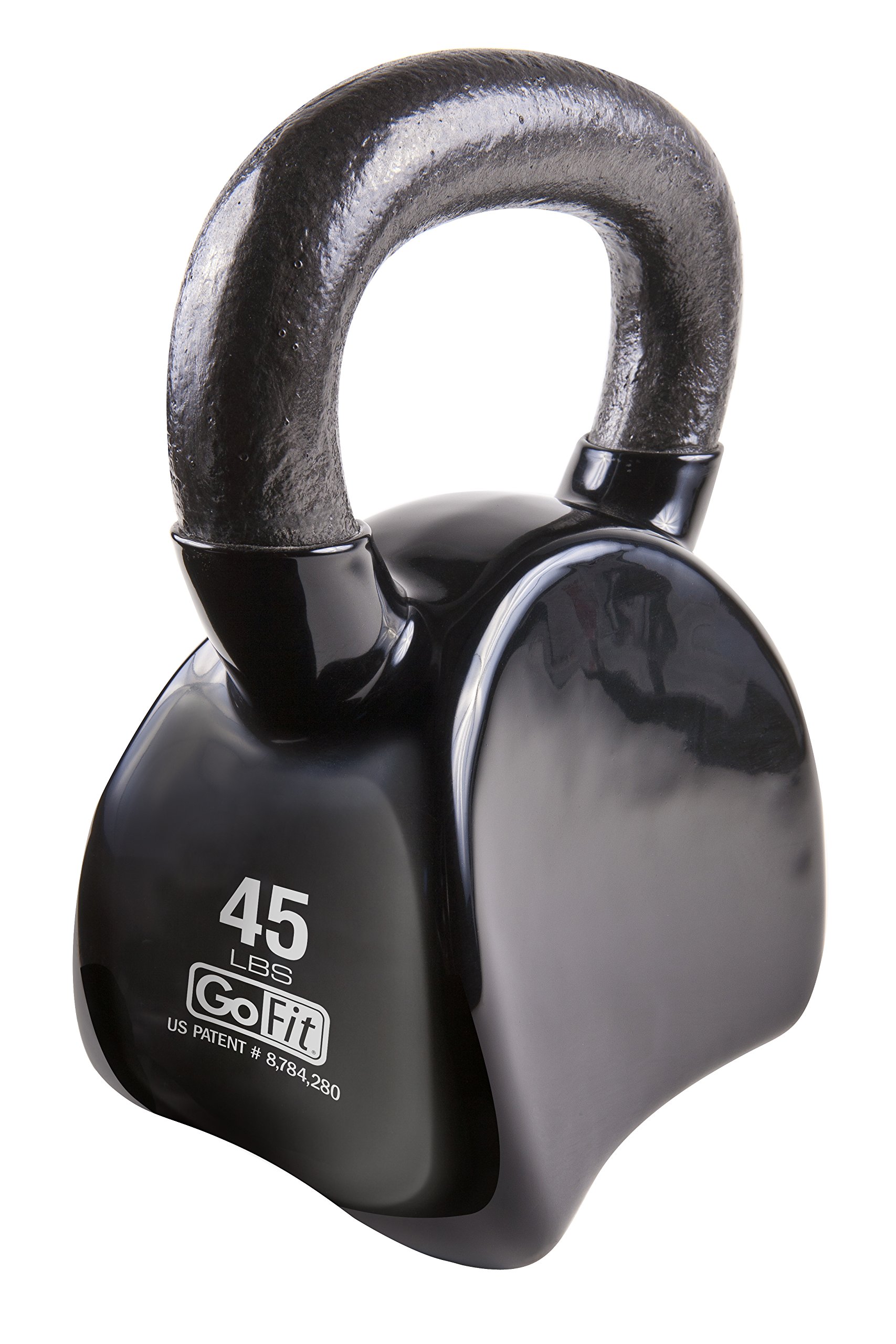 Contoured Single Vinyl Coated Kettlebell With Training Dvd by GoFit