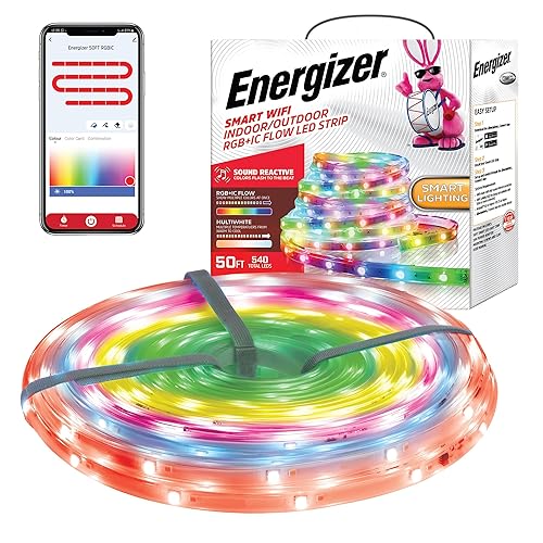 Energizer Smart Indoor & Outdoor RGB+IC+WW LED 50 Foot Light