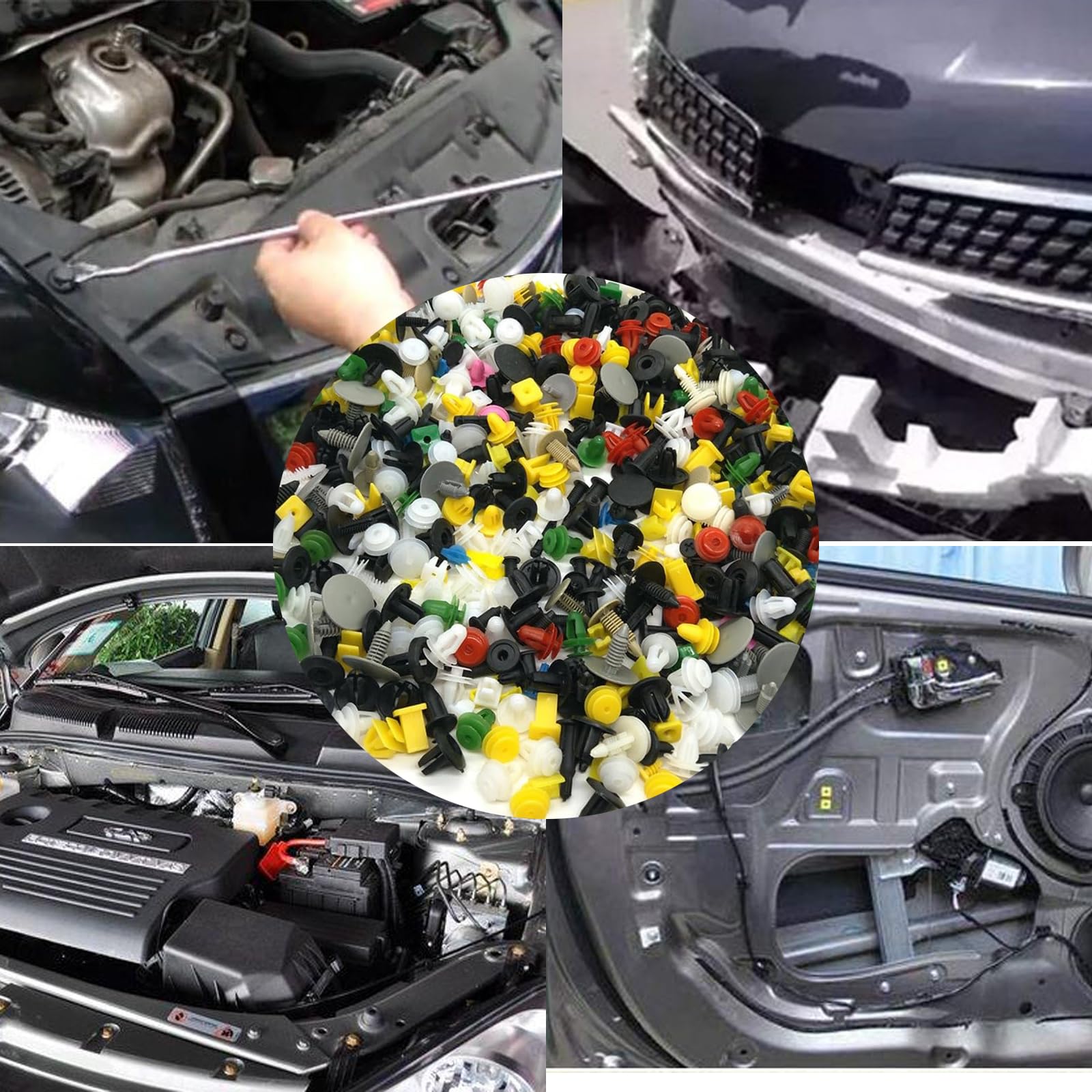 Rivetti in Plastica per Auto 1000 Pezzi Clip di Fissaggio Universali per Auto Clip per Interni Auto con Dispositivo di Rimozione Clip di Montaggio in Plastica, Carrozzeria e Accessori Auto
