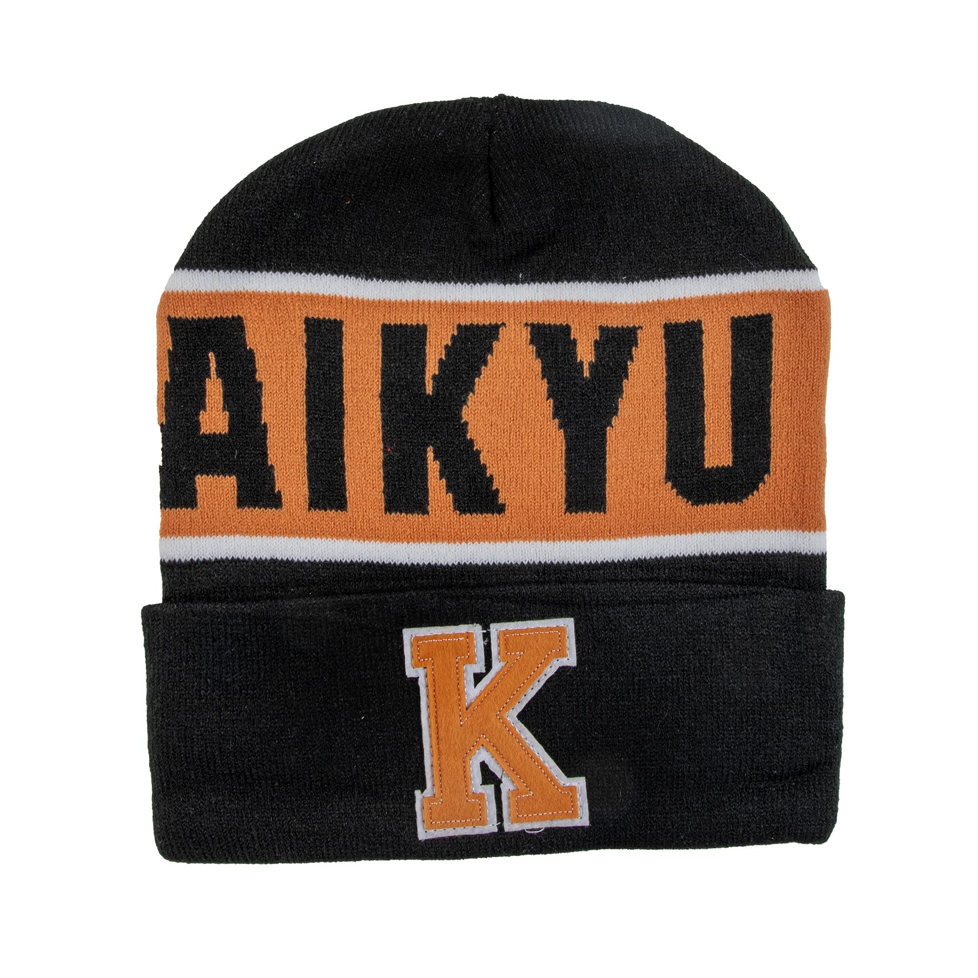 Haikyu Season 1 Letterman Jacquard Name Knit Cap Black