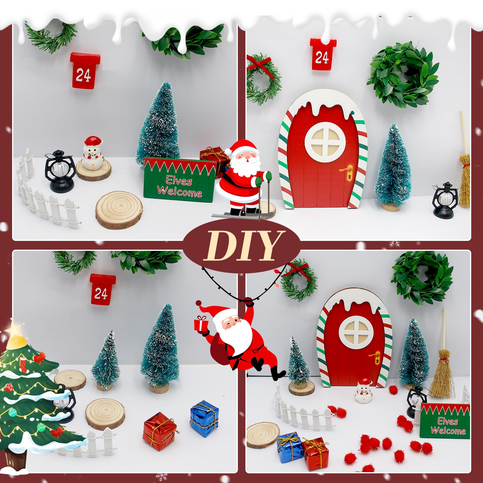 CPJJ 24 Mini Scatole Regalo In Miniatura | 1/6 1/12 Dollhouse | Fai Da Te Decorazioni Albero Natale