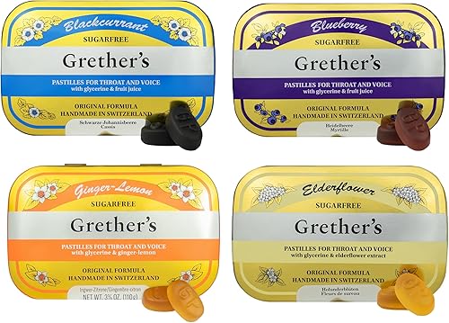 Miniatura 15 de GRETHER'S Remedio de pastillas de arándanos sin azúcar para aliviar la boca seca, calmante para la garganta y una voz saludable, regalo