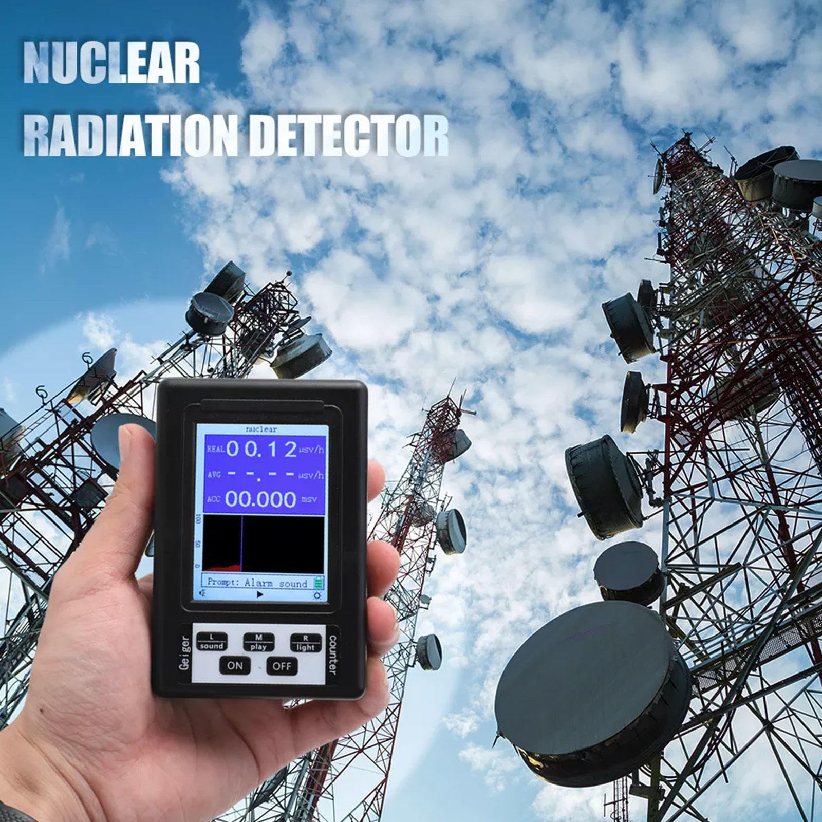 Detector de Radiación Nuclear Contador Geiger | Monitor de Radiación Dosímetro Dispositivo de Alarma de Dosificación | Detector de Radiación Personal Dosímetro Nuclear