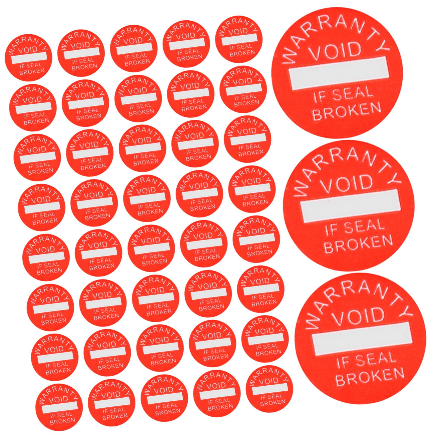 NAMOARLY Caution Stickers 1000 Pack If Seal Broken Void Warning Labels Round Shape Bright Design Easy to Stick