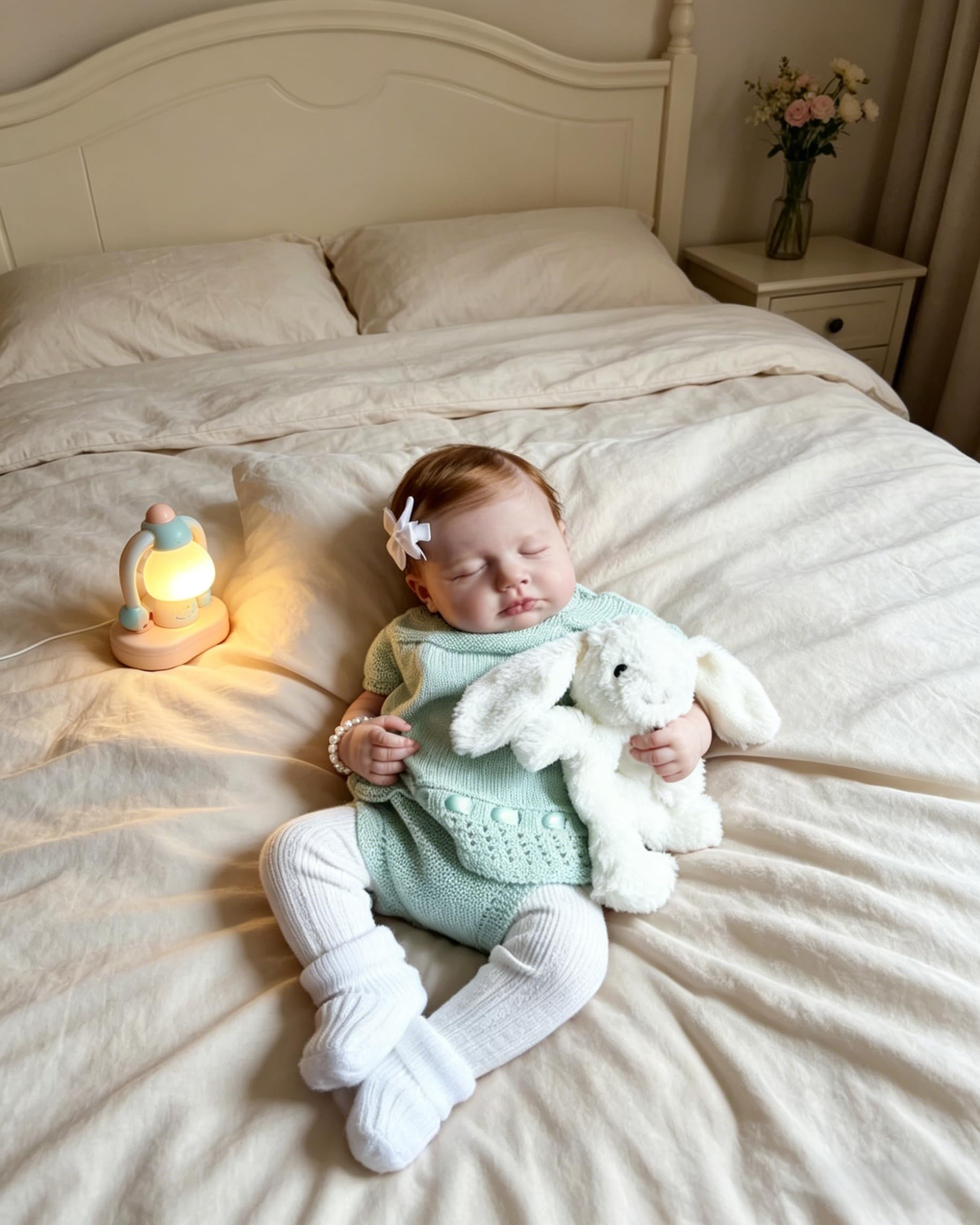 50 cm miękki silikonowy śpiący Reborn Baby Dolls tkanina ciało winyl realistyczny noworodek słodka lalka bobas z klipsem kokardka realistyczne niemowlęta lalki Bebe zabawki prezent dla dzieci