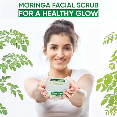 Miniatura 3 de Herboganic Exfoliante facial Moringa  Exfoliante facial natural  Rico en rejuvenecimiento e hidratación de la piel  Limpieza suave y profunda