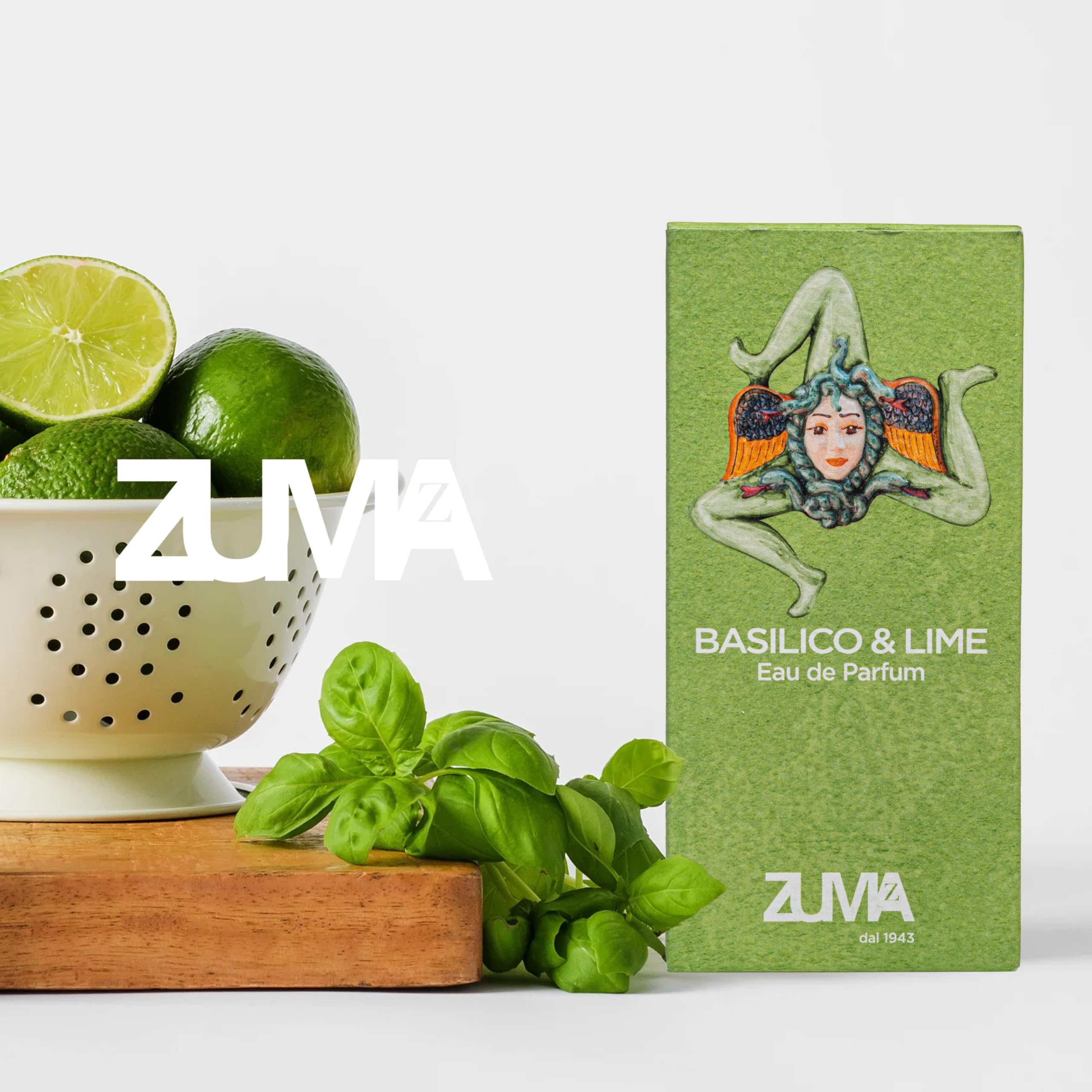 Profumi Zuma - Parfum Basilico & Lime - Eau de Parfum Fragrance Hespéridée en Spray - L'Essence Pétillante de l'Élégance Masculine Made in Italy (Basilico & Lime 100 ml)