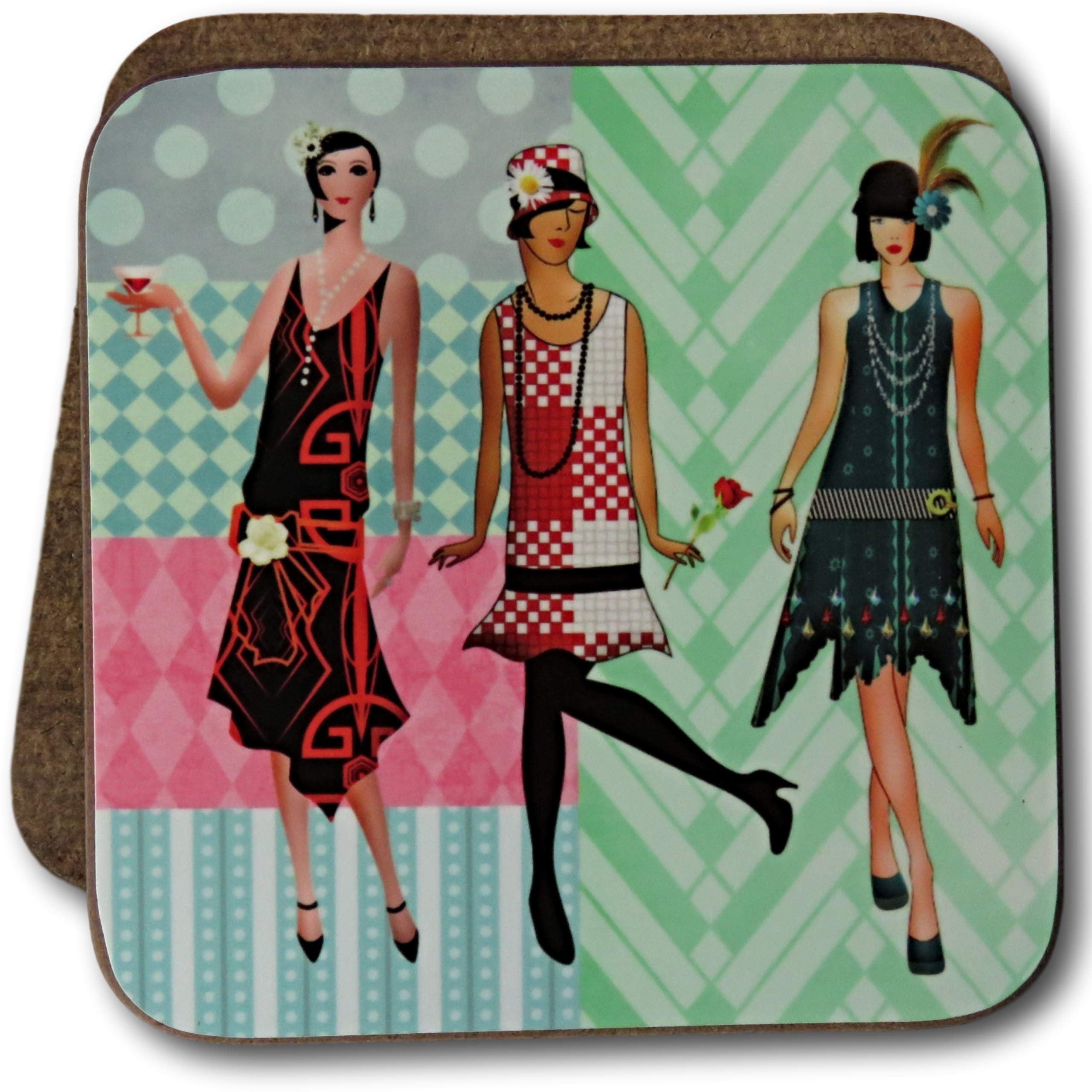 Buy Art Deco Style Coaster, Art Deco Coaster, Art Deco Ladies, 1920s