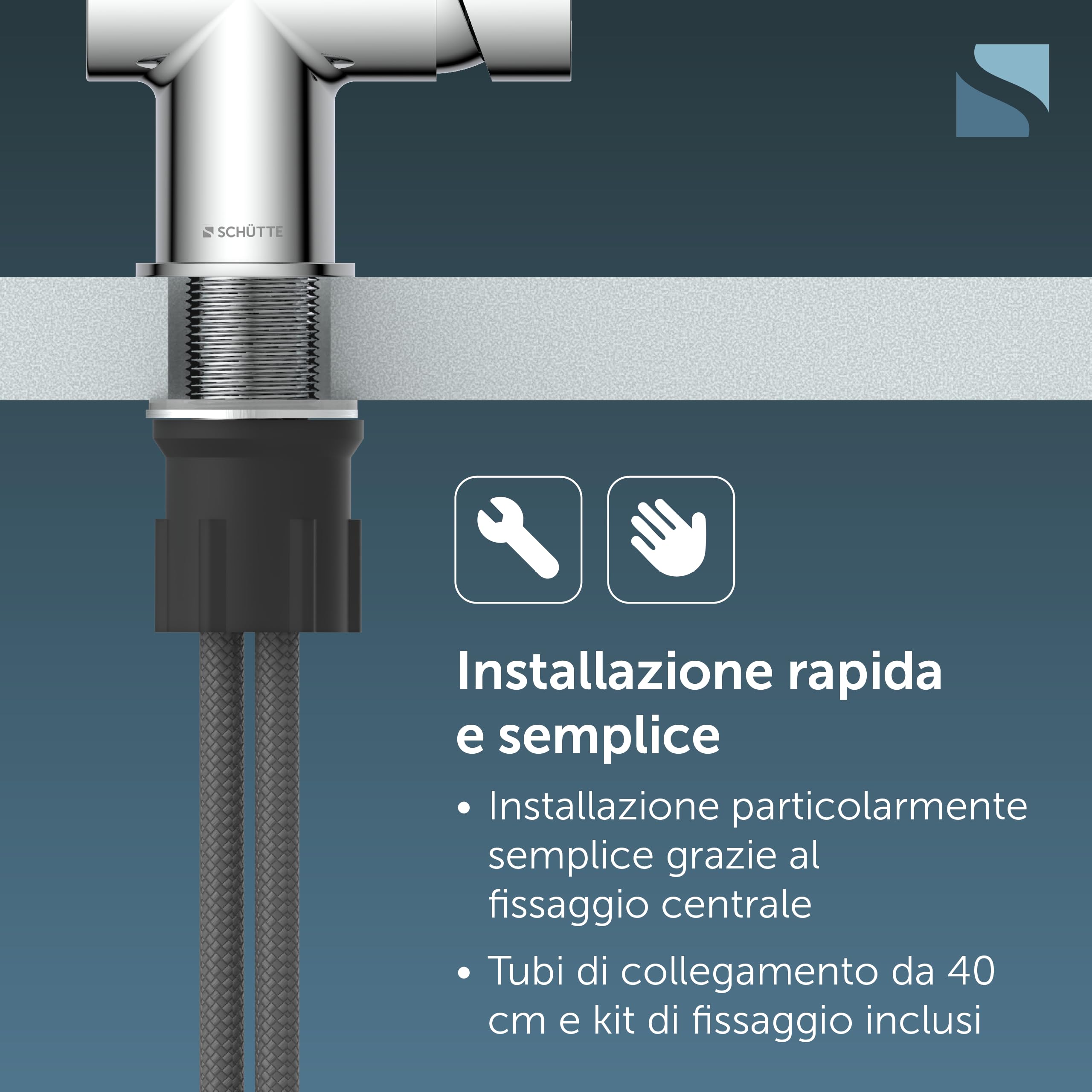 Schütte 79010 Rubinetto per lavello, Cromo