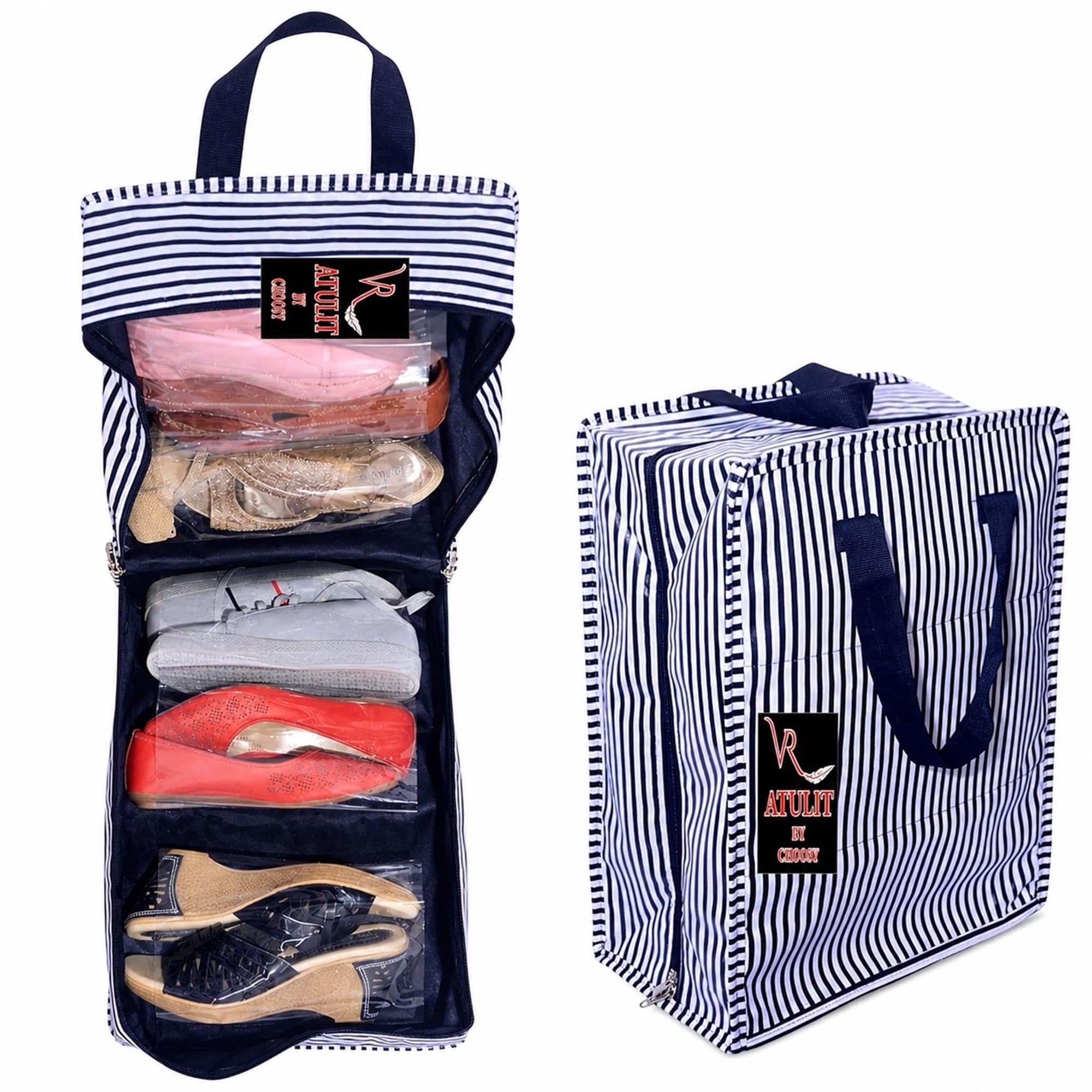 by Choosy Rectangular Under-Bed Shoe Storage Box with Clear Zipper | Travel-Friendly Organizer (Unisex)-image-10