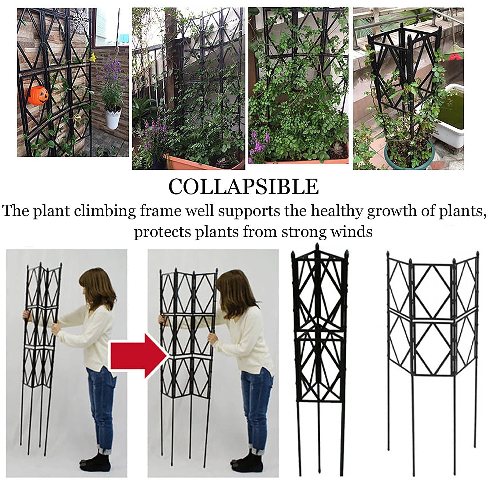 Treillis De Jardin Pour Plantes Grimpantes SucceBuy,87 X 20 Po,lot De 2,métal Antirouille