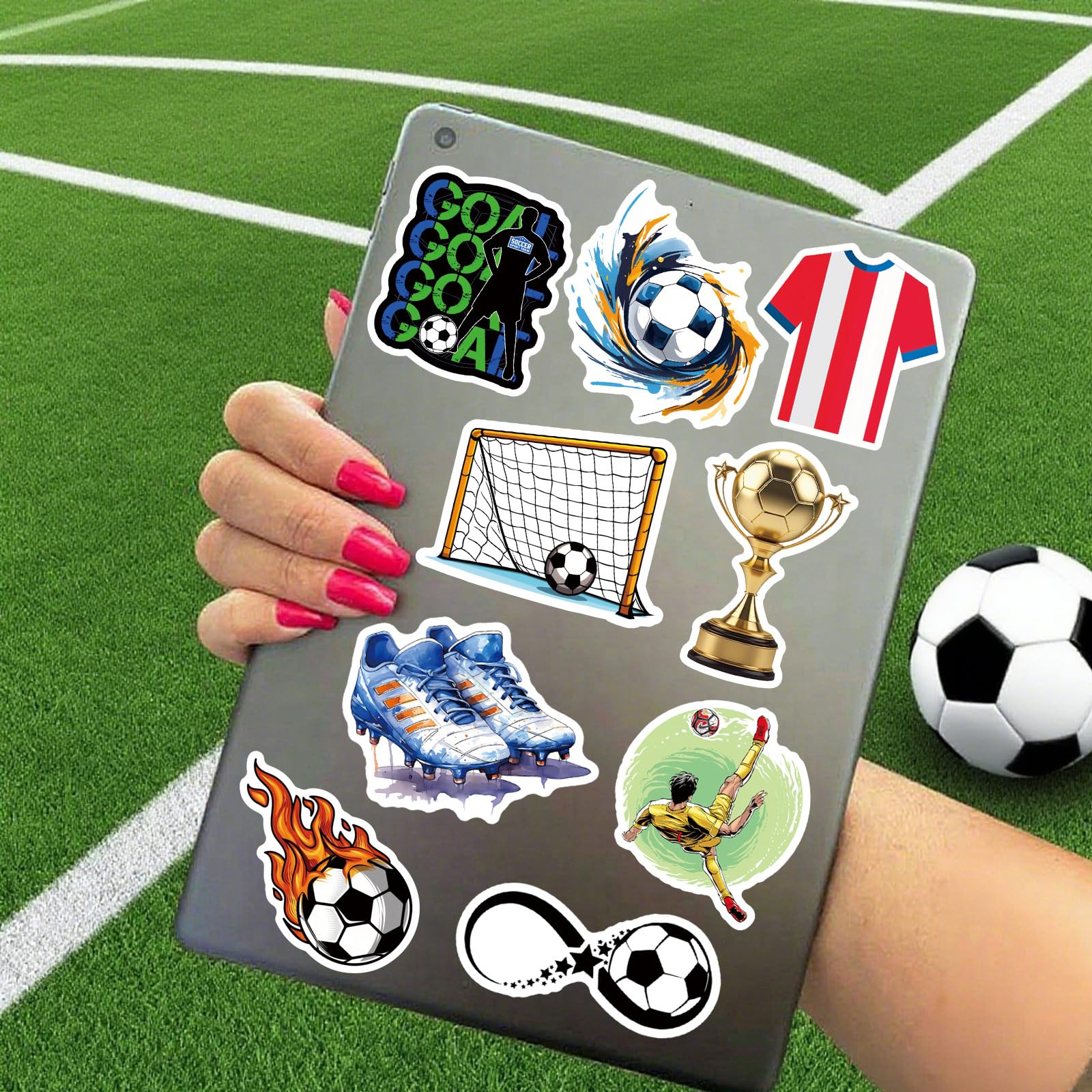 Amazon.co.jp: 50枚サッカーステッカーセットおしゃれプレーヤー 