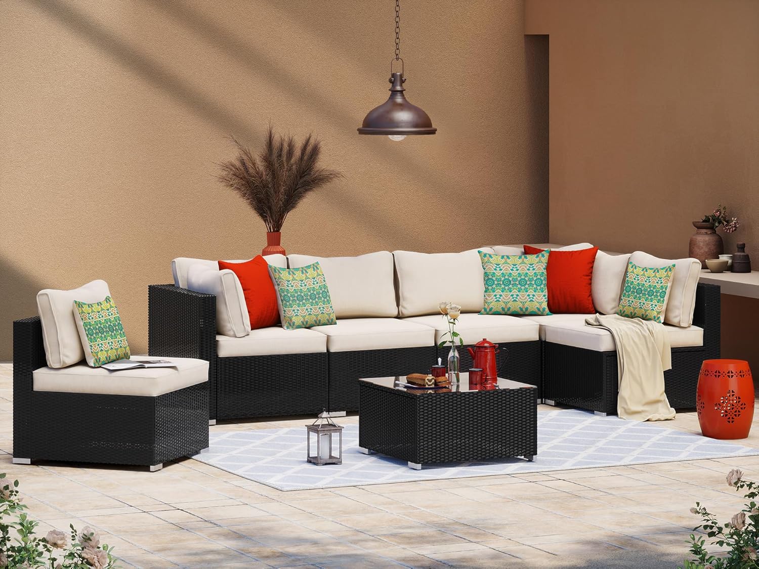 LAUSAINT HOME Outdoor Patio Furniture, PE Rattan Outdoor