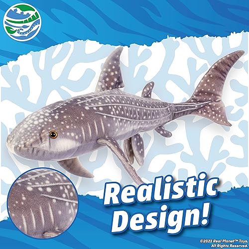 Miniatura 3 de Real Planet Juguete de peluche de tiburón, regalo realista para niños de todas las edades, animal de peluche grande y suave, regalos de cumpleaños