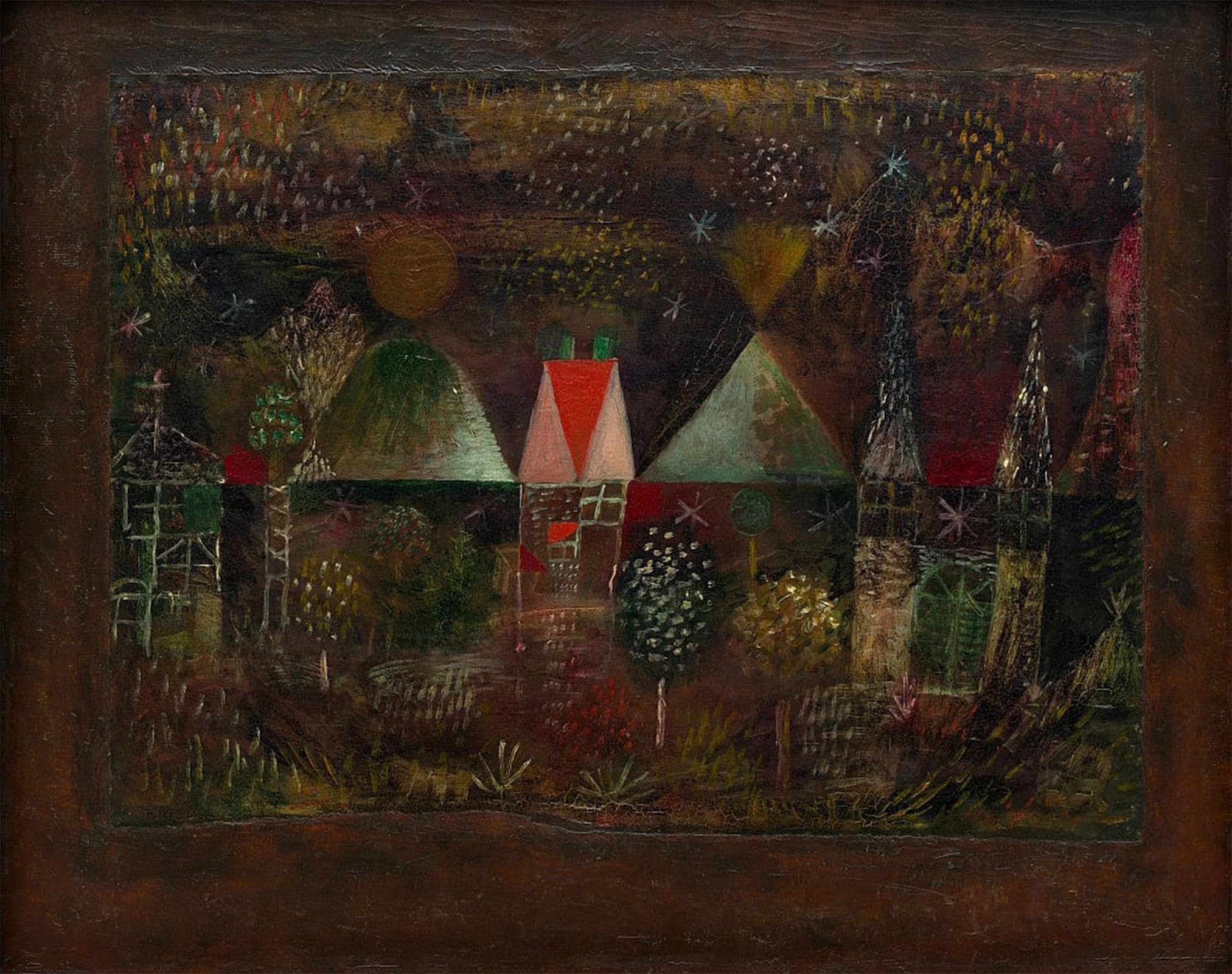 Serendipitp No Frame Aesthetic Poster Photo Wall Print Retro Picture Nachtfest By Paul Klee Modern Wall Artwork For Home Decor 60X90cm
