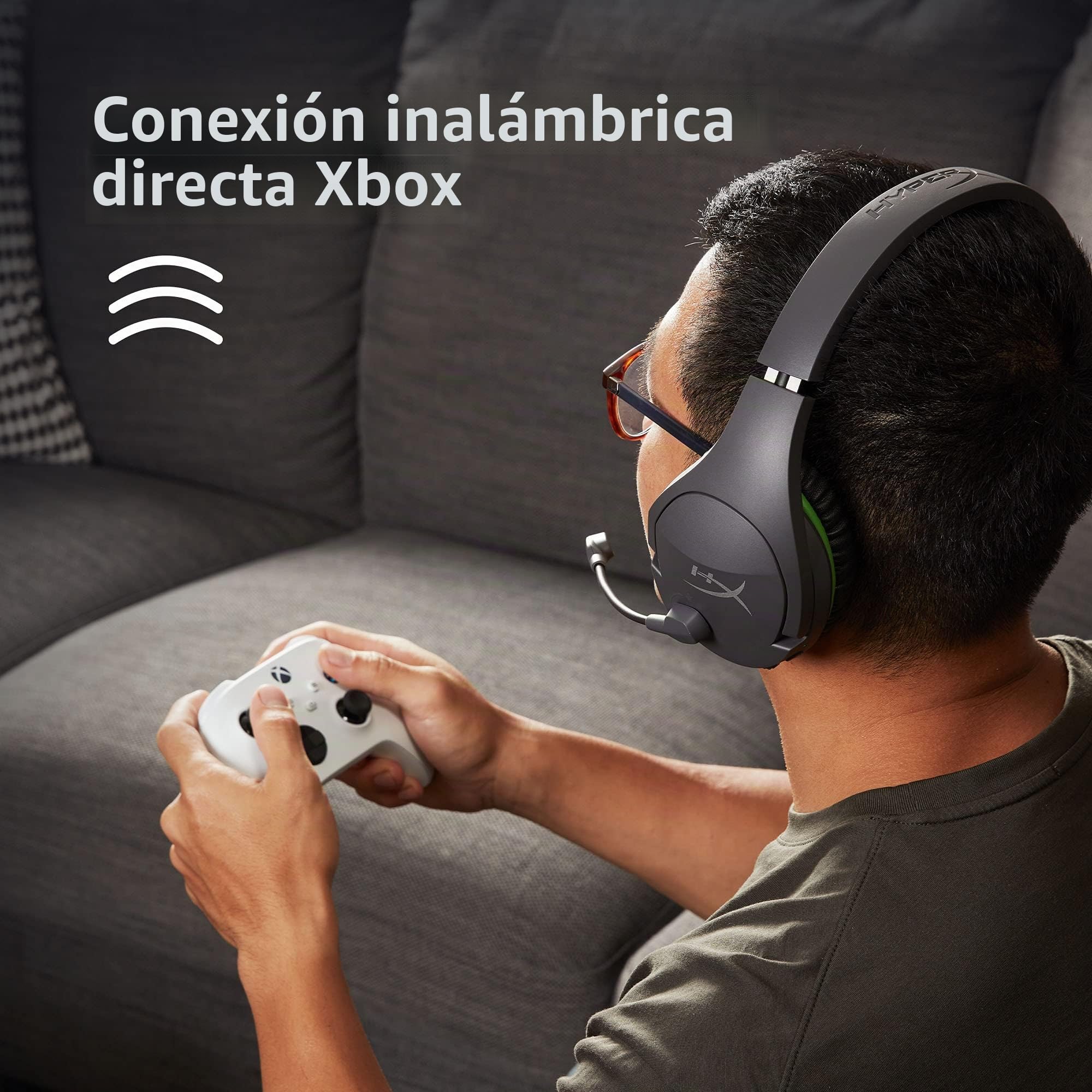 HyperX CloudX Stinger Core: Auriculares inalámbricos para Xbox Series X|S and Xbox One, con Espuma viscoelástica y Almohadillas de Cuero sintético de Primera Calidad, Mezclador Chat Integrado, Negro