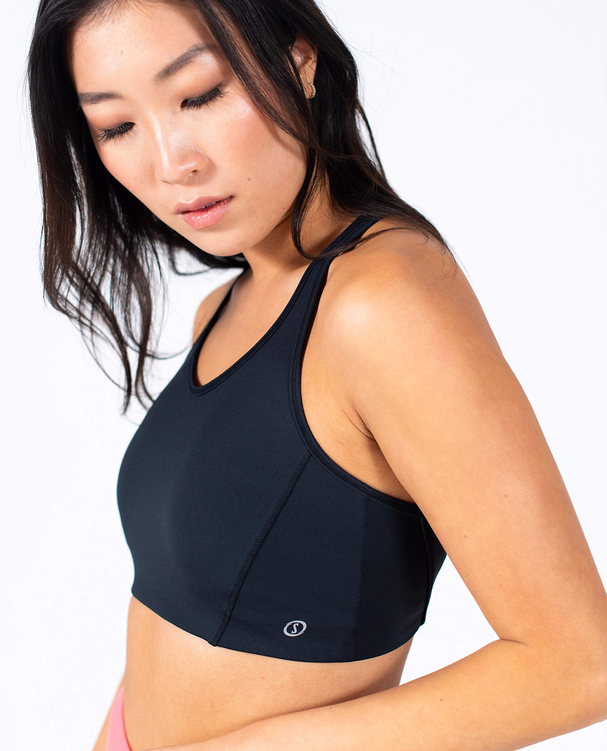 Spalding Activewear Crossback Sports Bra, Regular & Plus Size Sujetador Deportivo para Mujer