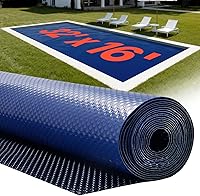 VEVOR 32x16 ft 16 Mil Solar Pool Cover Bubble Blanket, Dual Heat-Locking Layer, Cuttable for Inground/Above Ground Pools, Blue/Silver